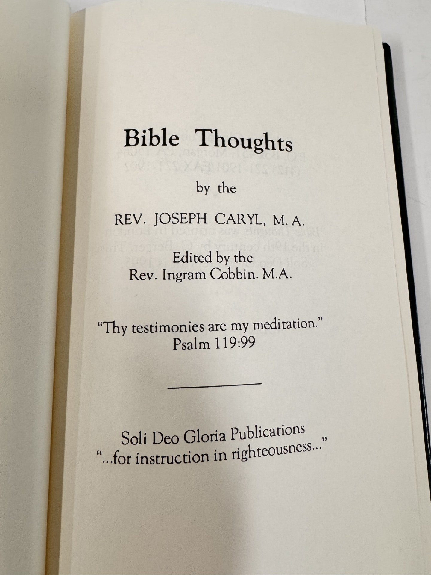 Bible Thoughts