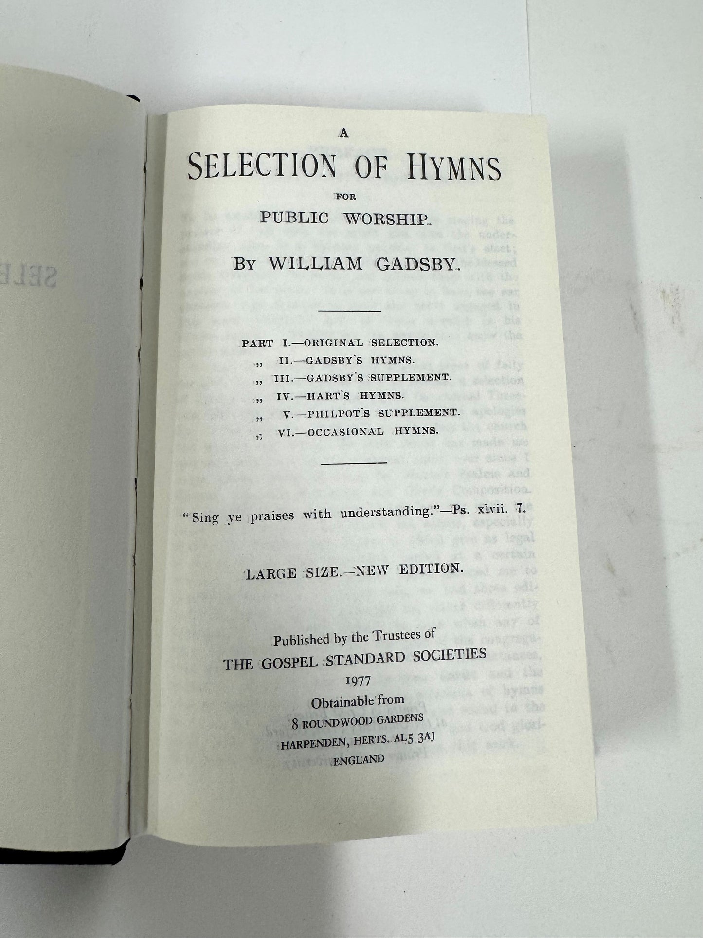 Gadsby's Hymns