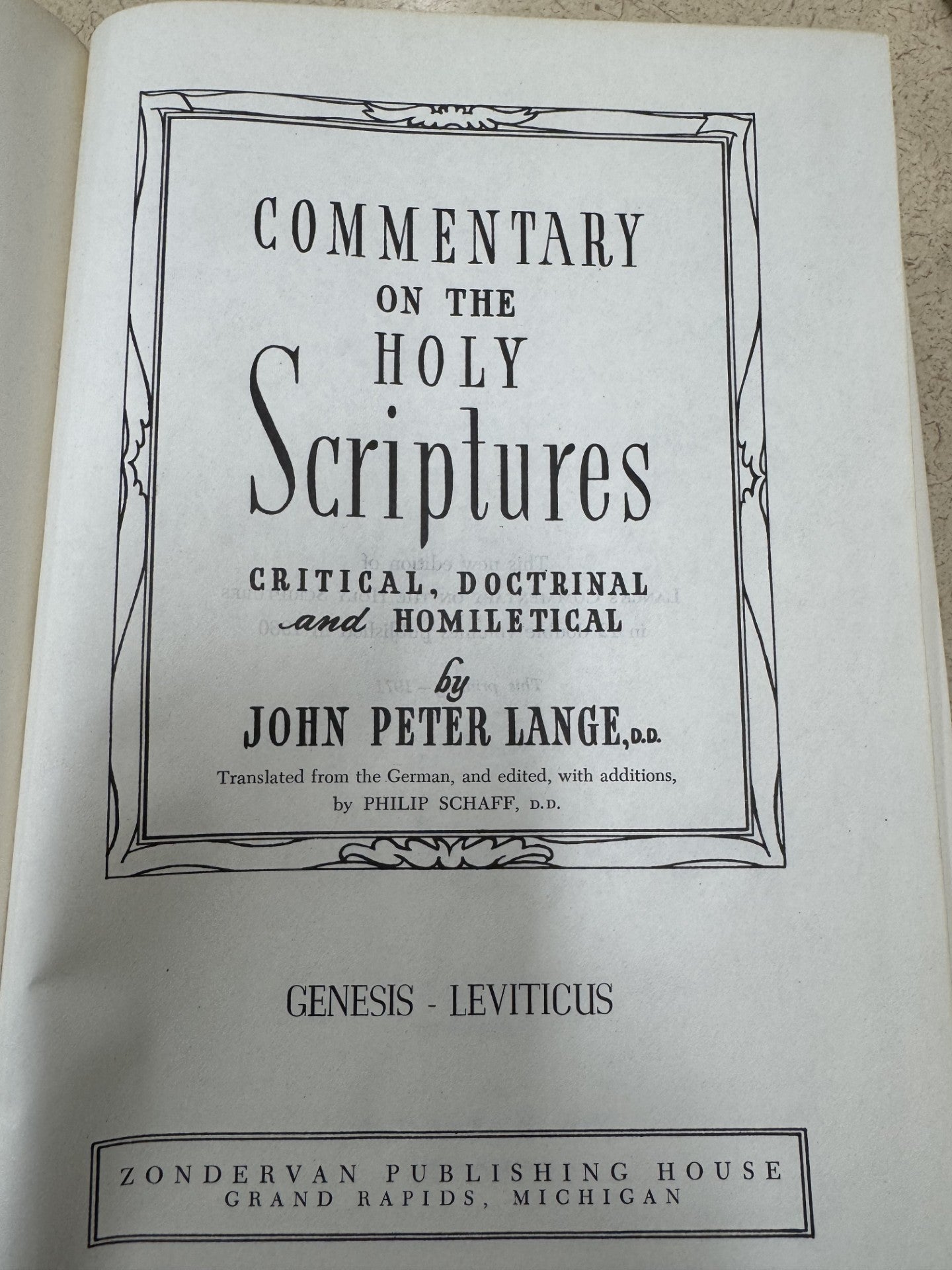 Lange's Commentary on the Holy Scriptures 12 vol. complete set