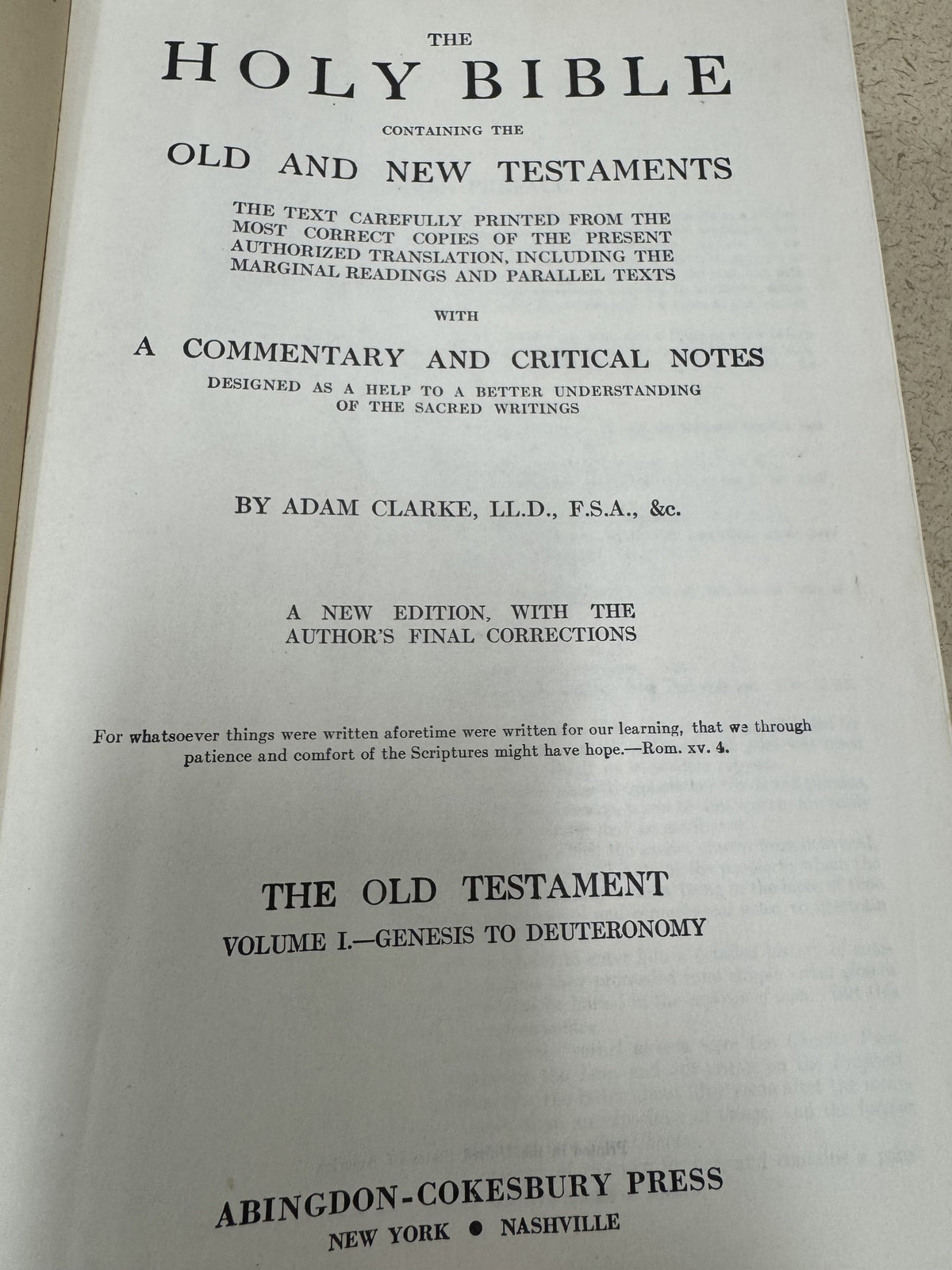 Clarke's Commentary 6 vol. set