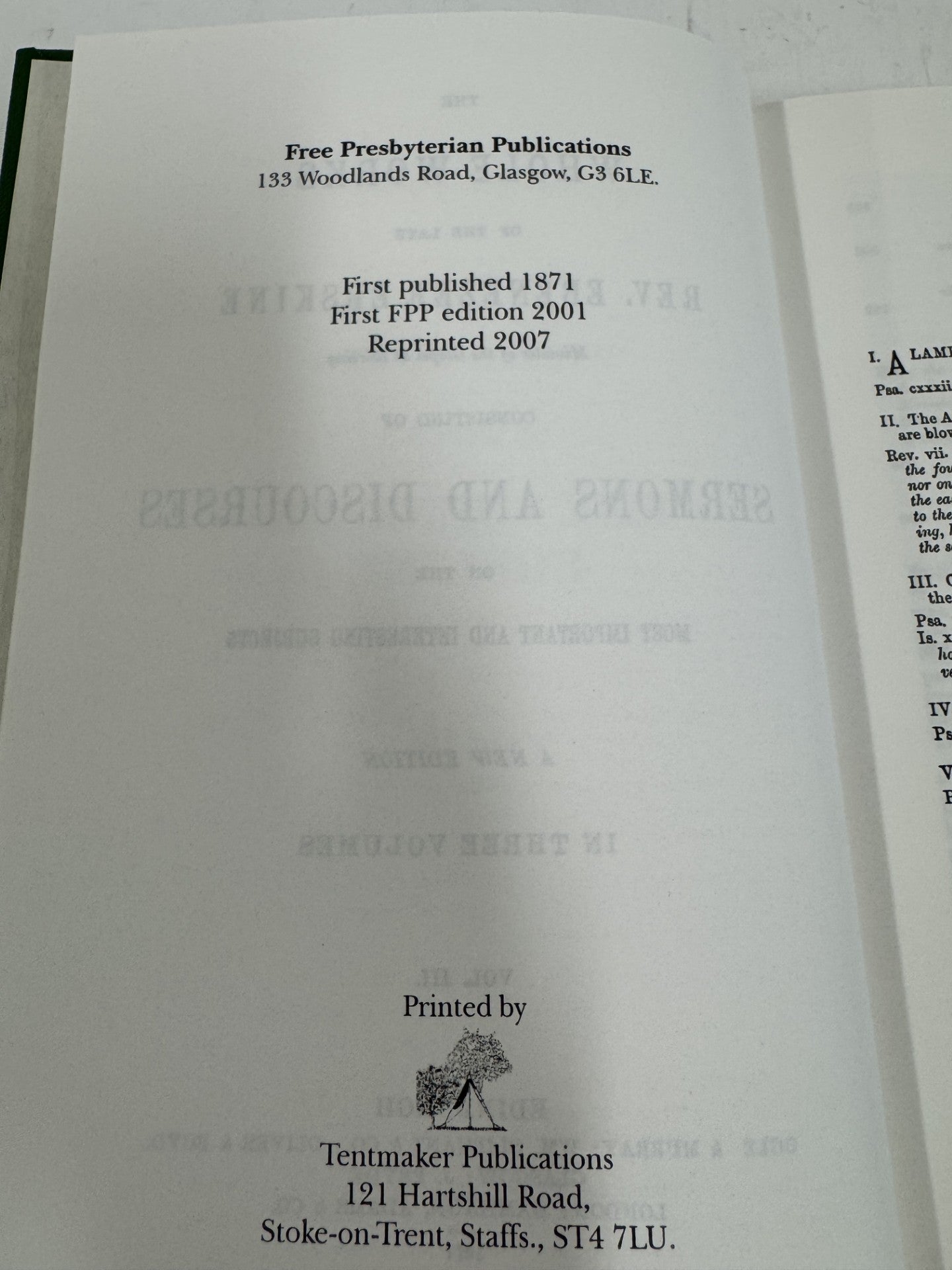 Works of Ebenezer Erskine 3 vol. set
