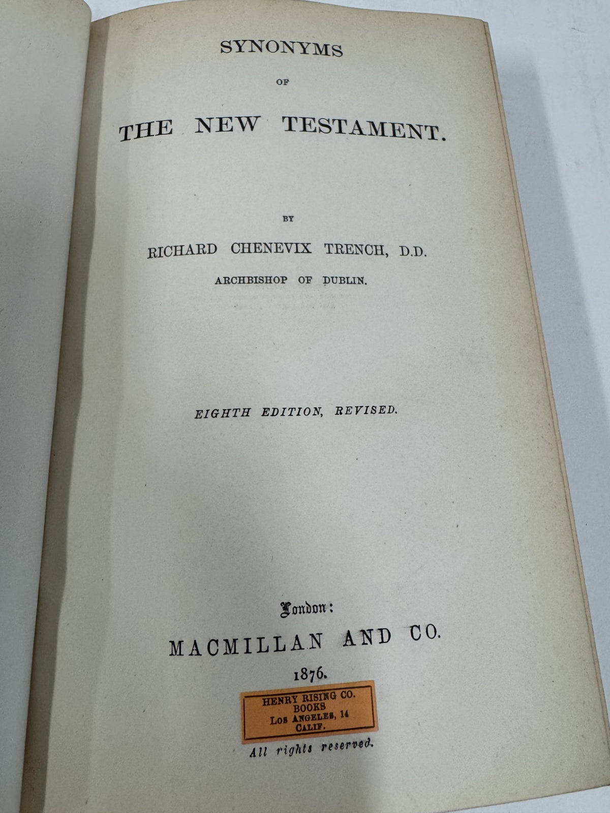 Synonyms of the New Testament