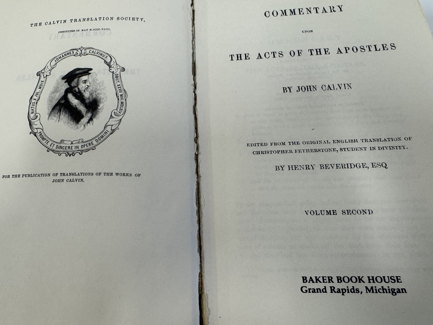 Calvin's Commentaries Vol. XIX