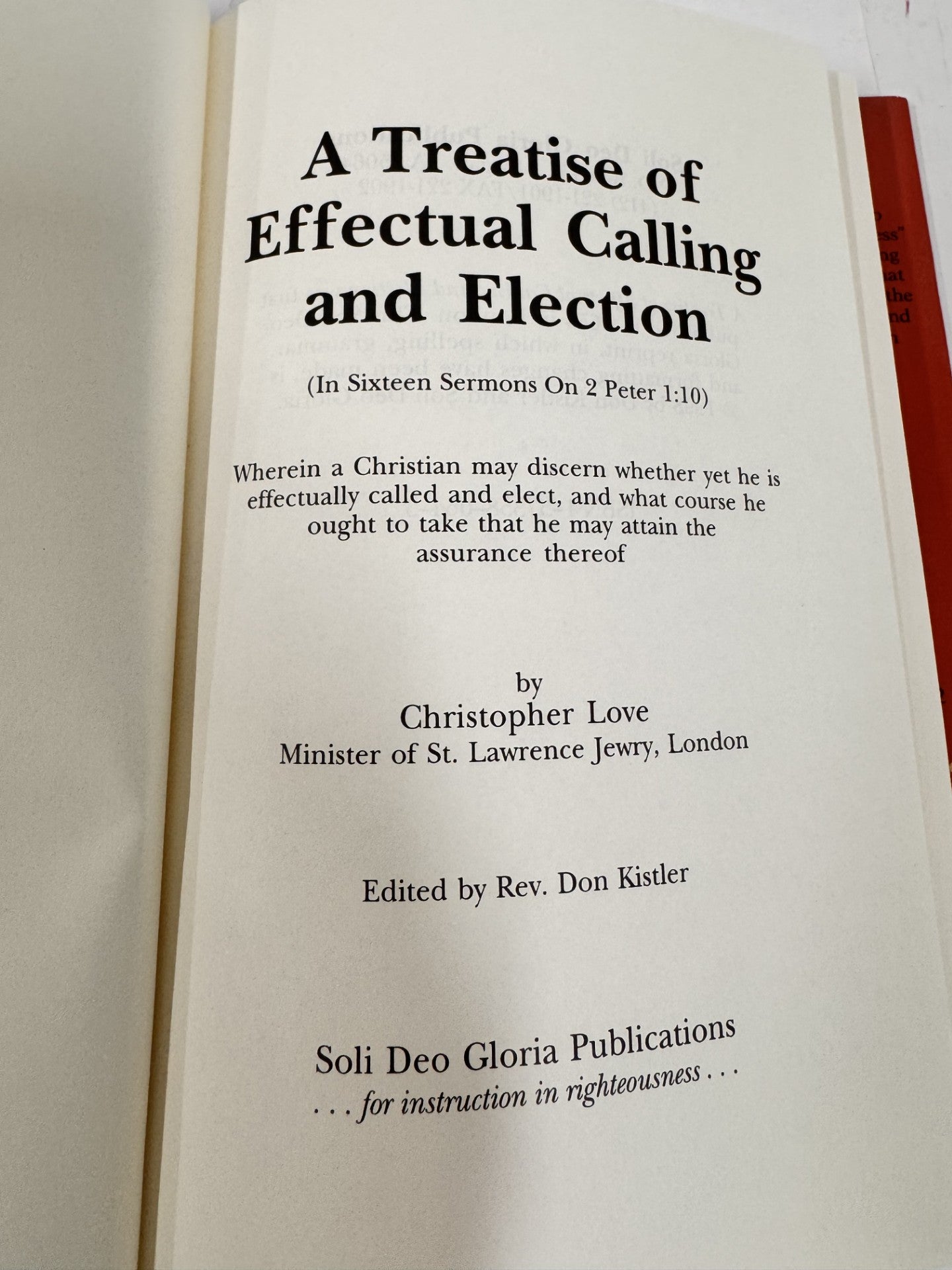 Treatise of Effectual Calling and Election