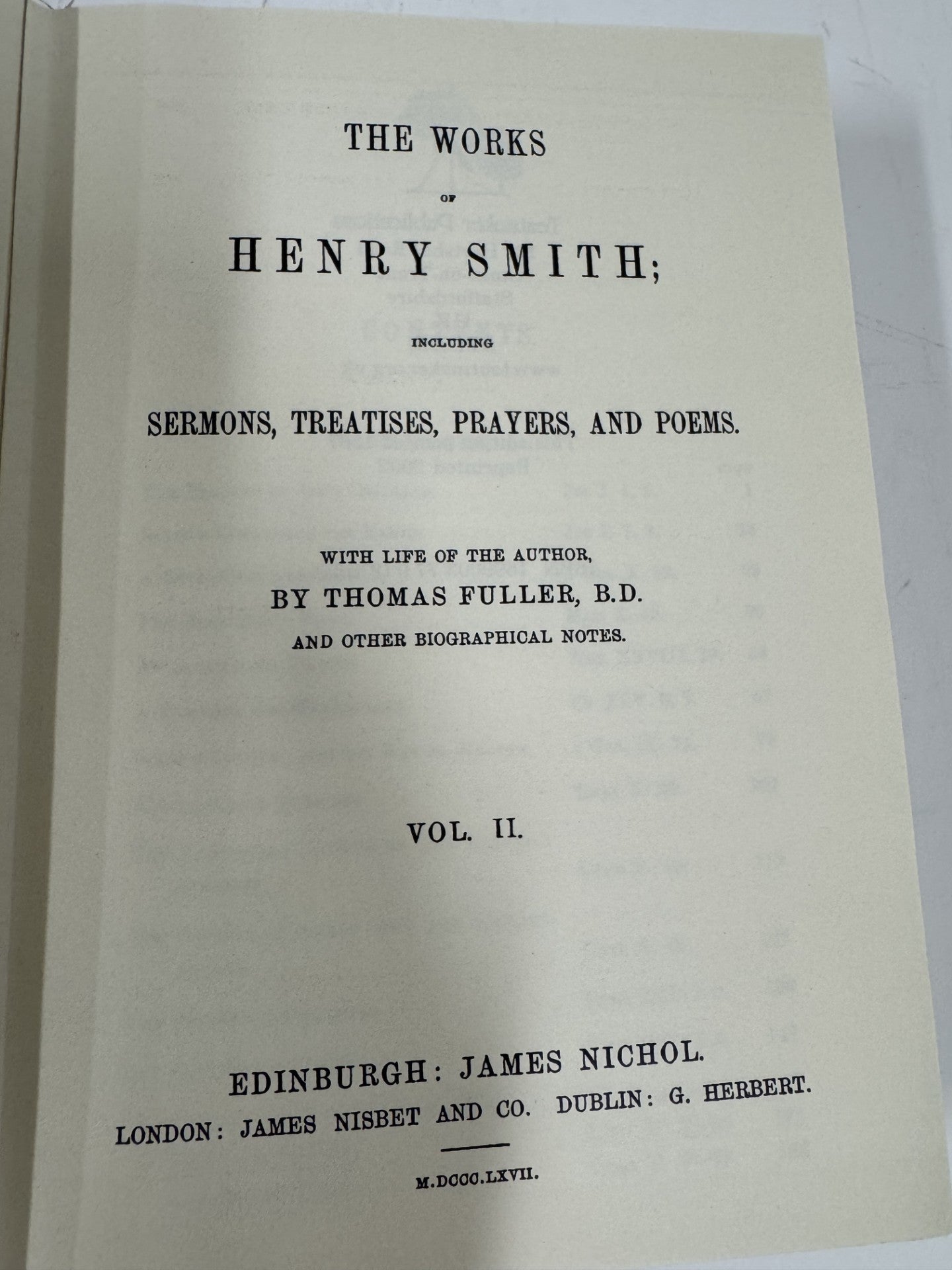 The Works of Henry Smith 2 vol. set