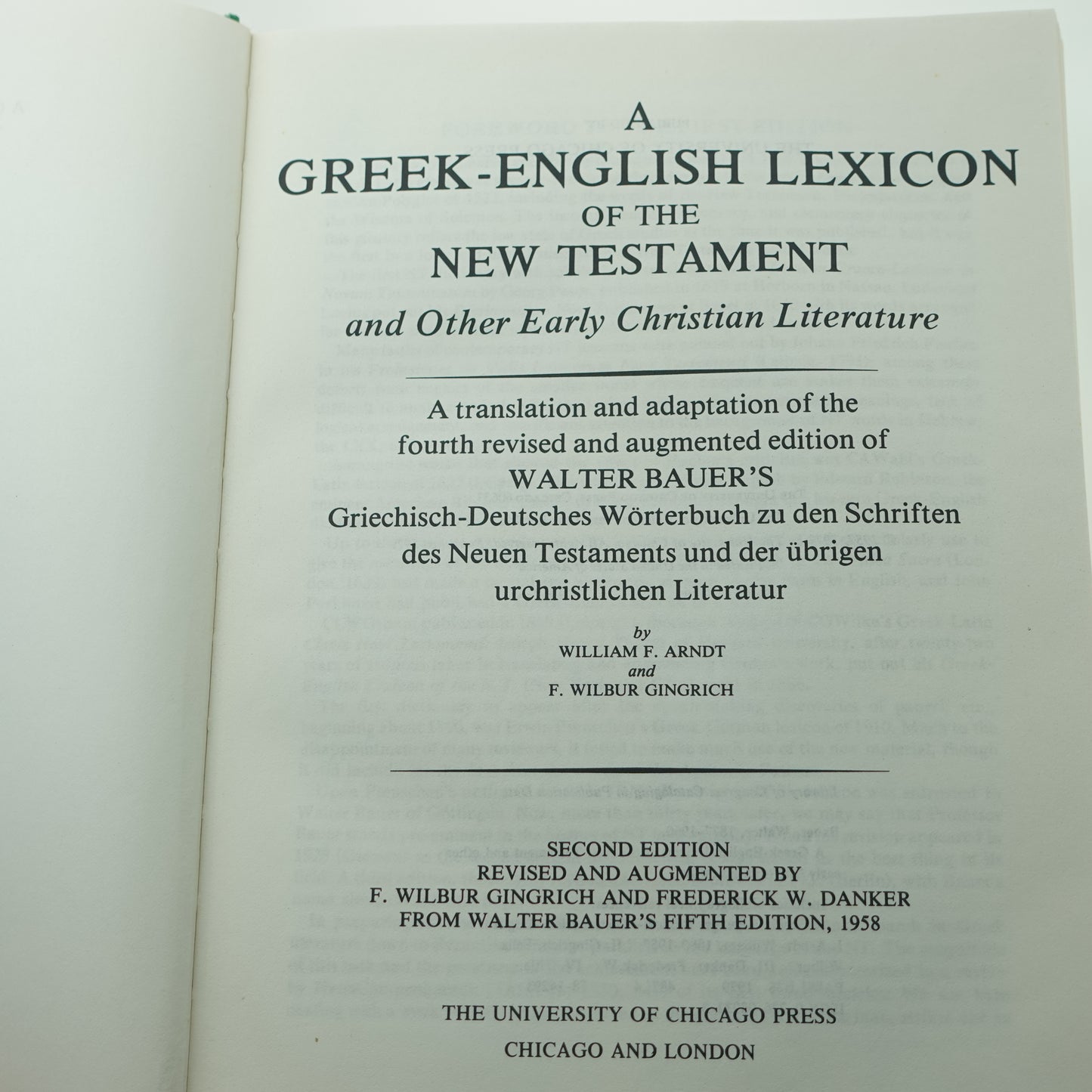 Greek English Lexicon of the NT (2nd ed.)