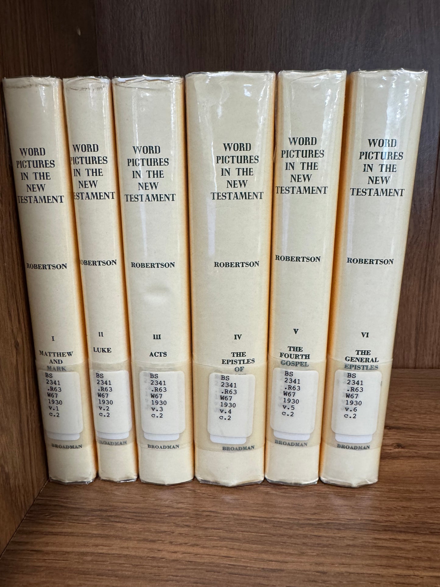 Word Pictures of the New Testament 6 vol. set