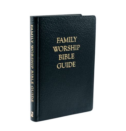 Family Worship Bible Guide Bonded Leather Black