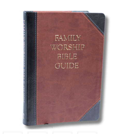 Family Worship Bible Guide Leatherlike Brown
