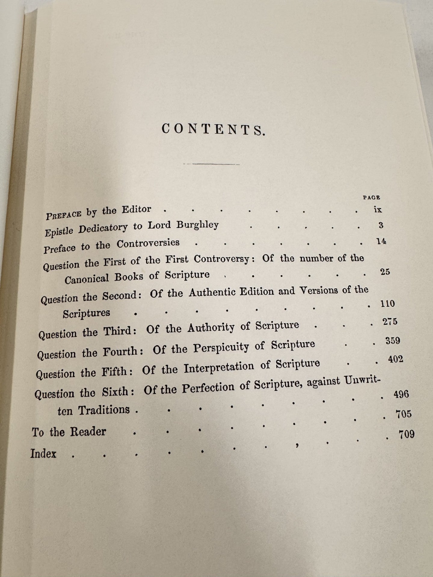 Disputations on Holy Scripture