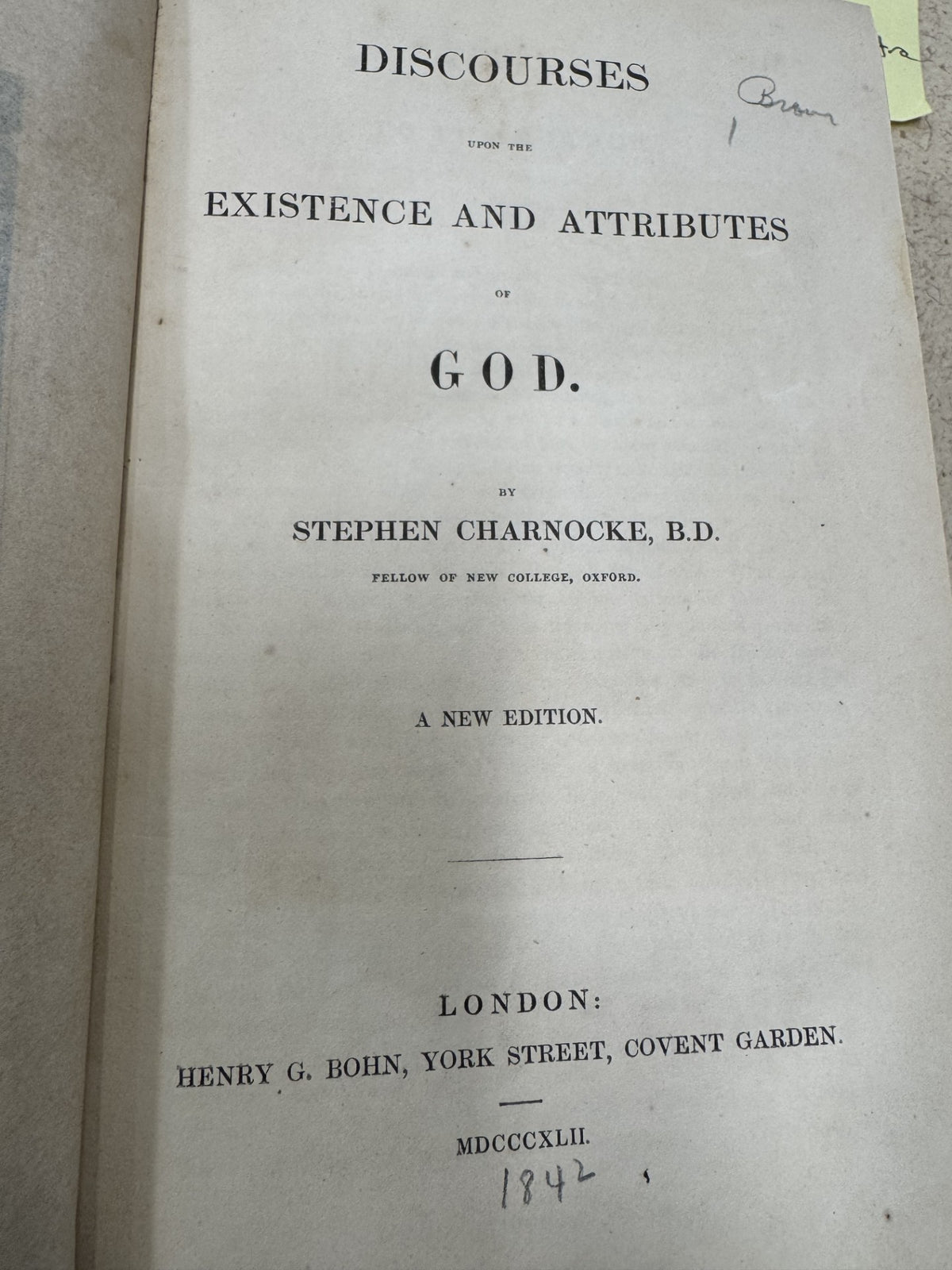 Existence and Attributes of God