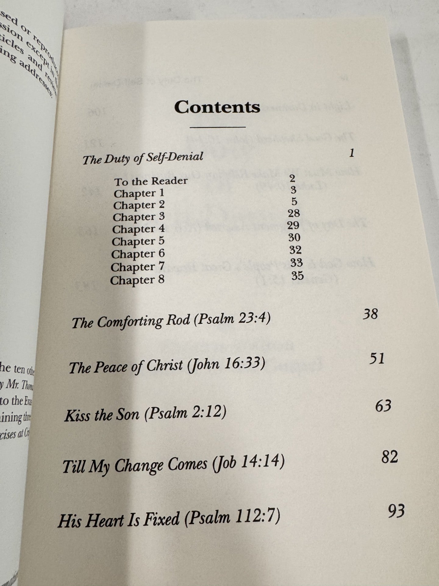 The Duty of Self-Denial