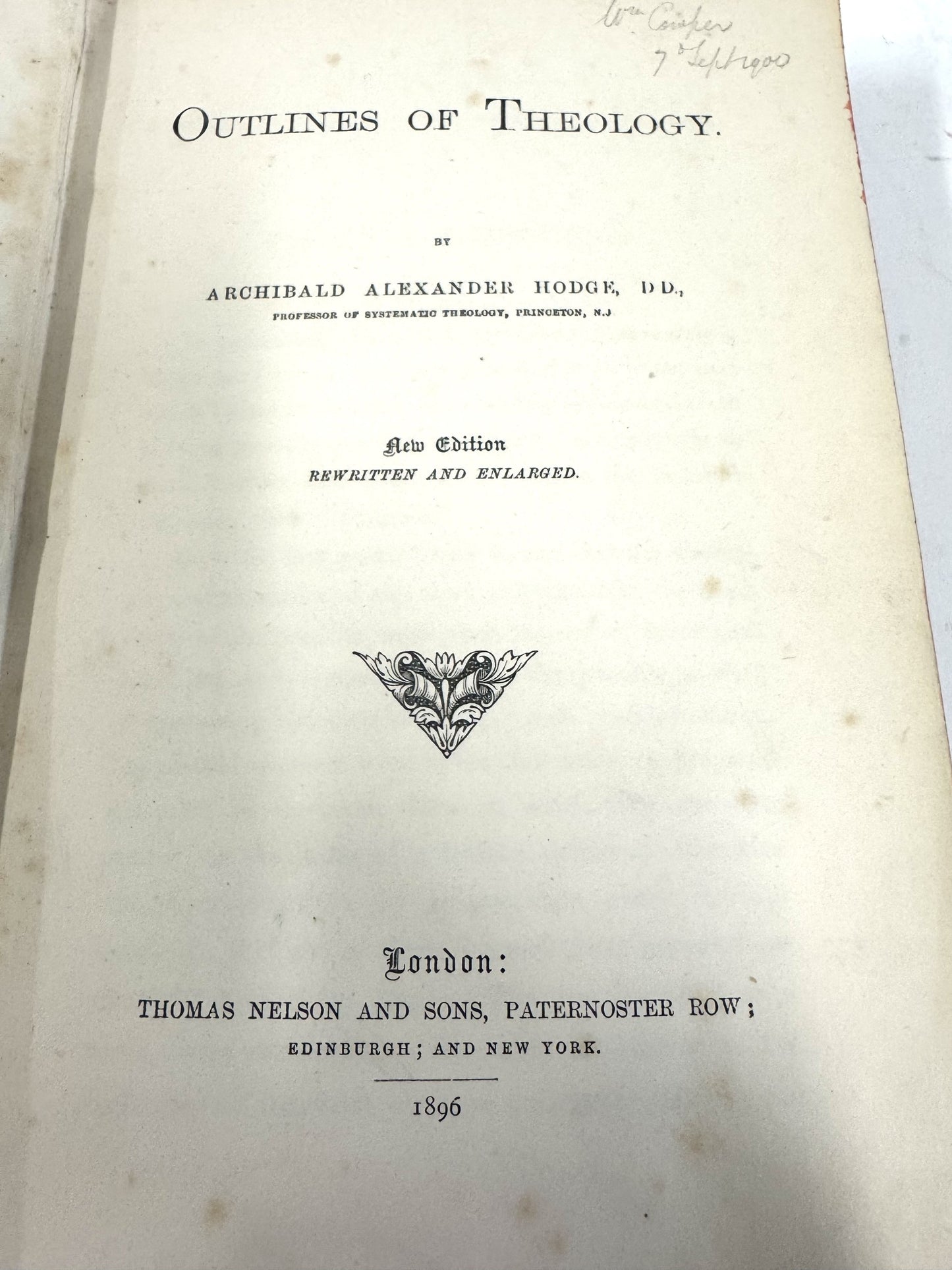 Outlines of Theology
