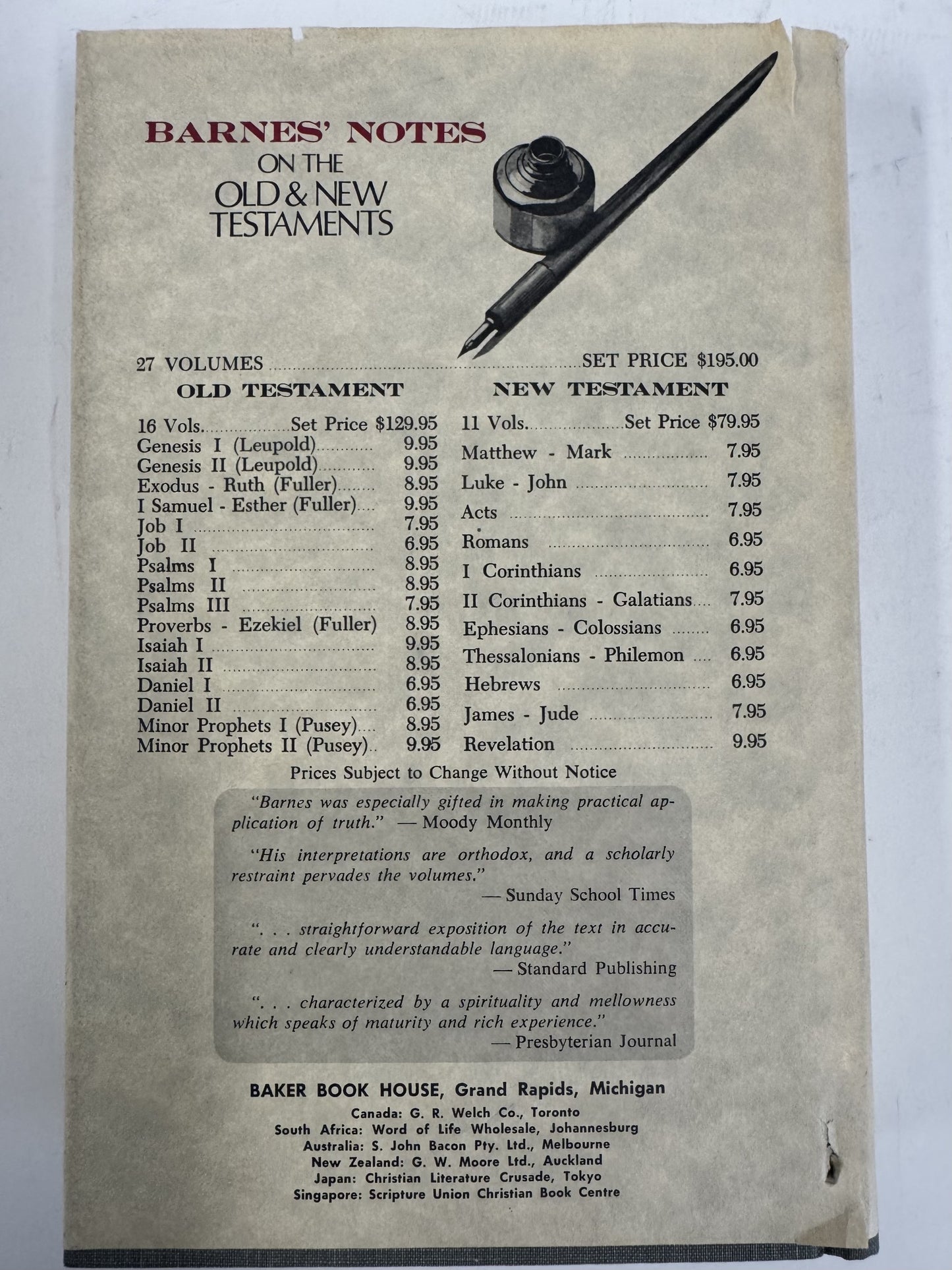 Barnes' Notes on the Old and New Testaments 27 vol. complete set