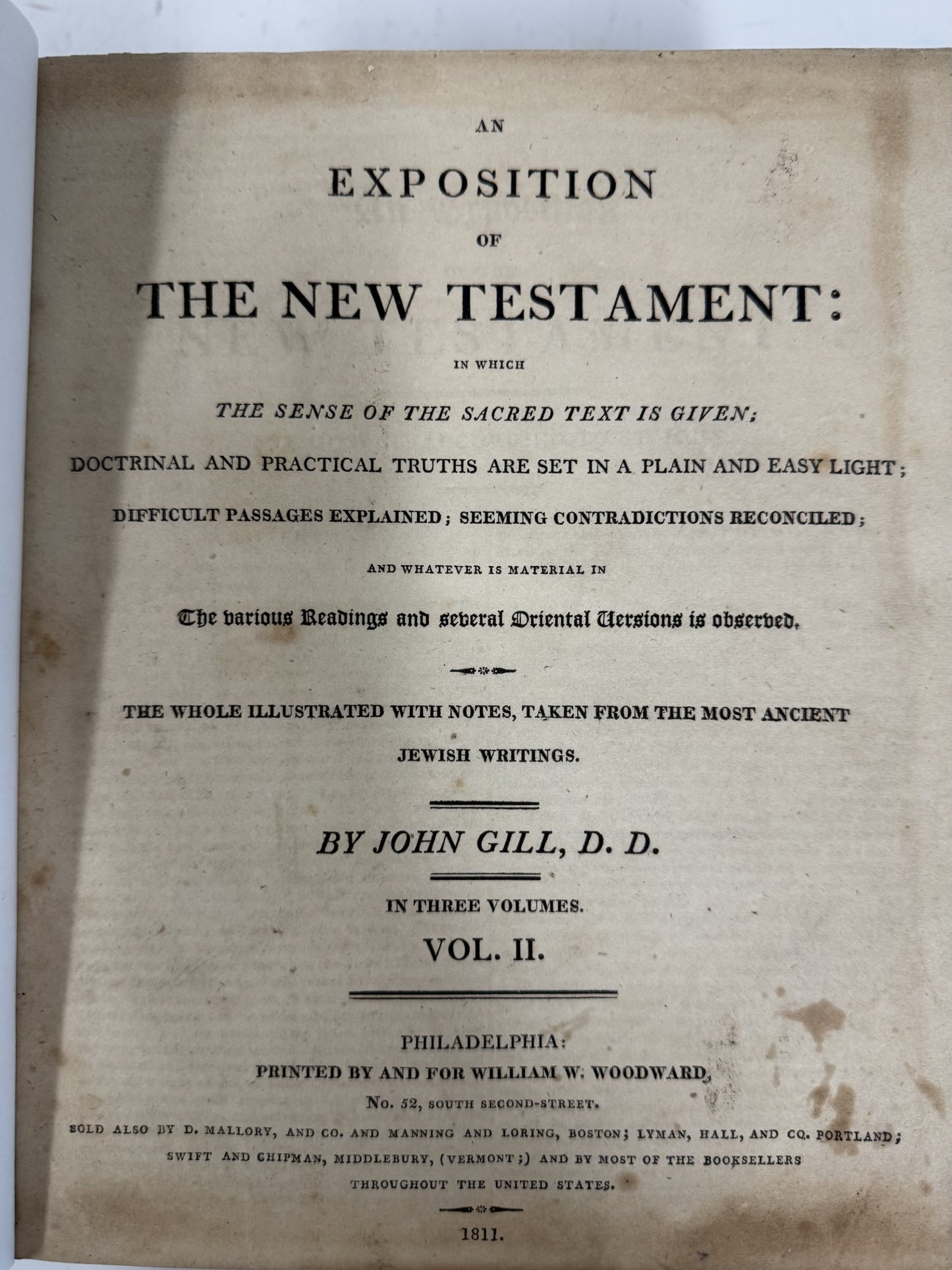 John Gill's New Testament Commentary 2 out of 3 volumes