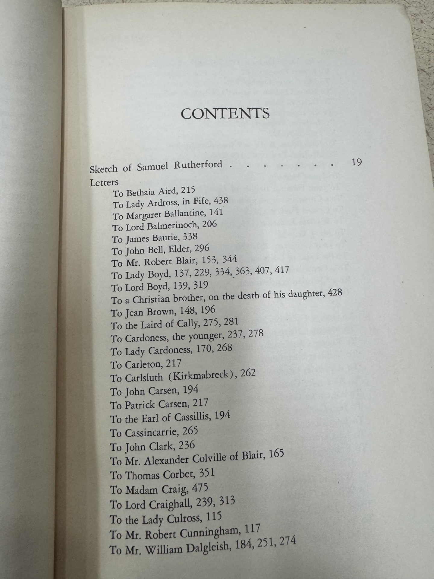 Letters of Samuel Rutherford