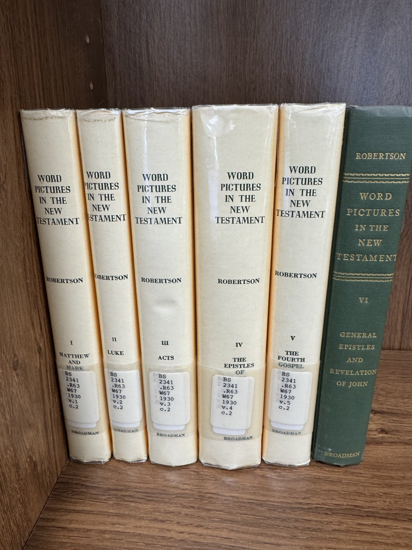Word Pictures of the New Testament 6 vol. set