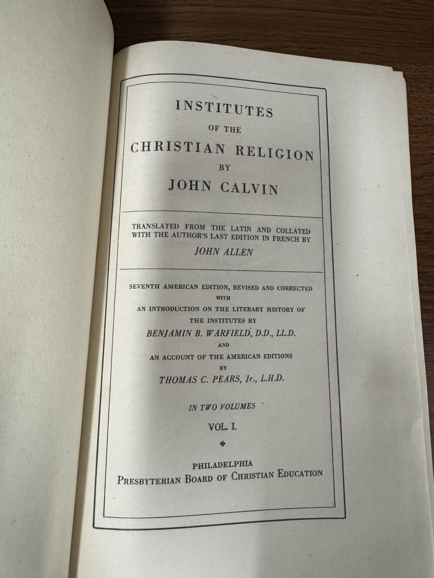 Calvin's Institutes 2 vol.