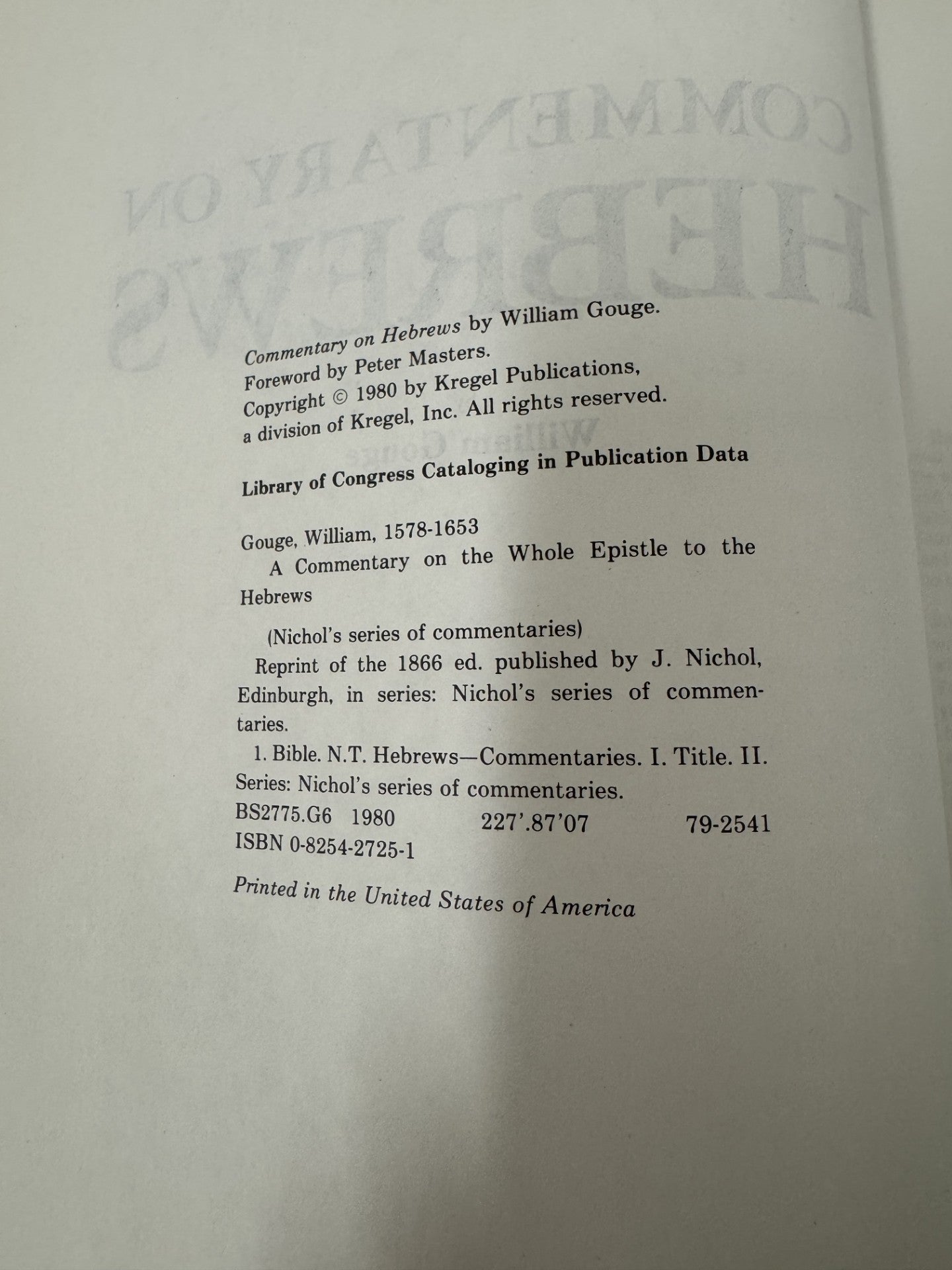 Commentary on Hebrews