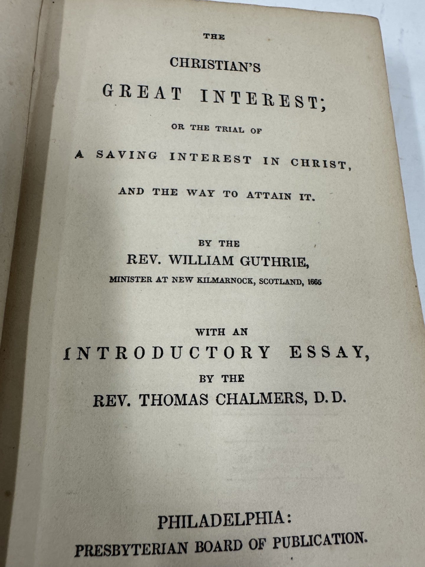 Christian's Great Interest