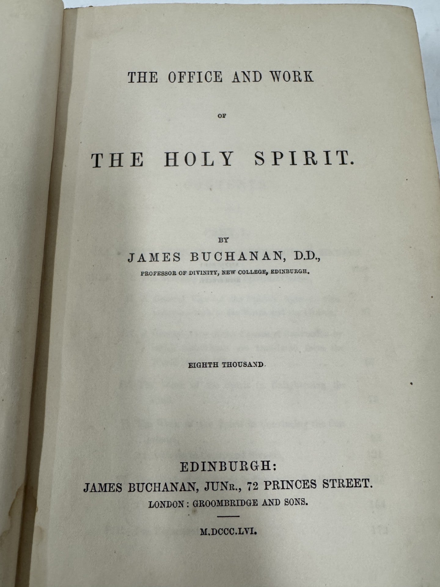Office and Work of the Holy Spirit