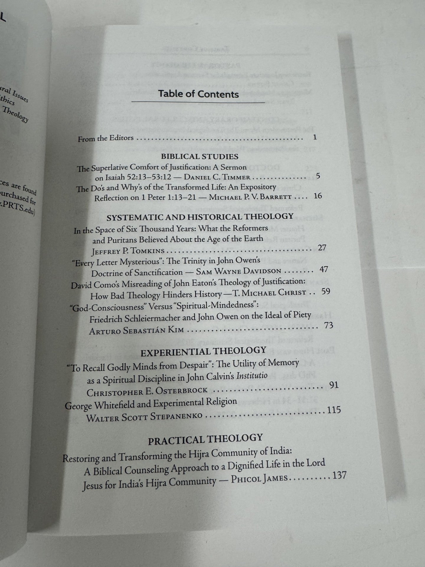 Puritan Reformed Journal January 2026