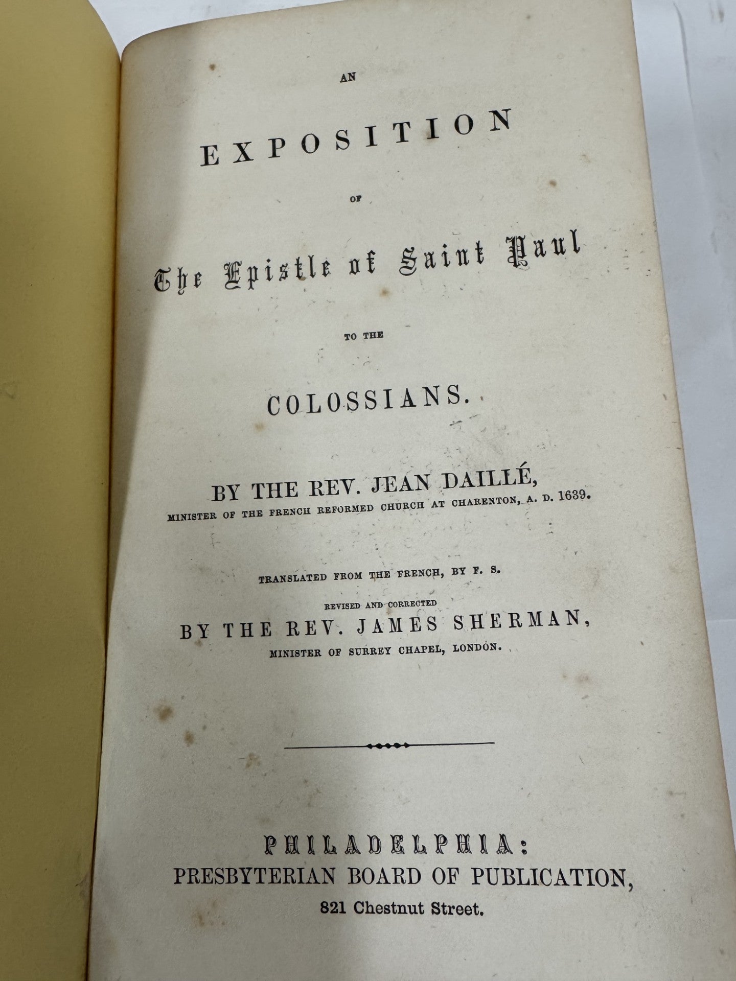 Daille Sermons on Colossians